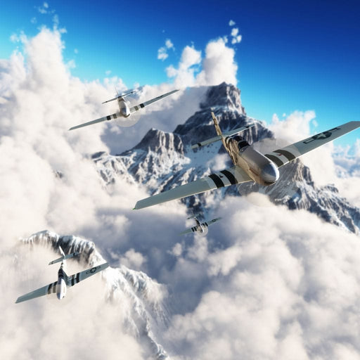 P51 Mustangs Winter Squadron Canvas Print