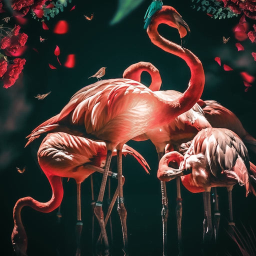 Glowing Flamingo - Zenzdesign Canvas Print