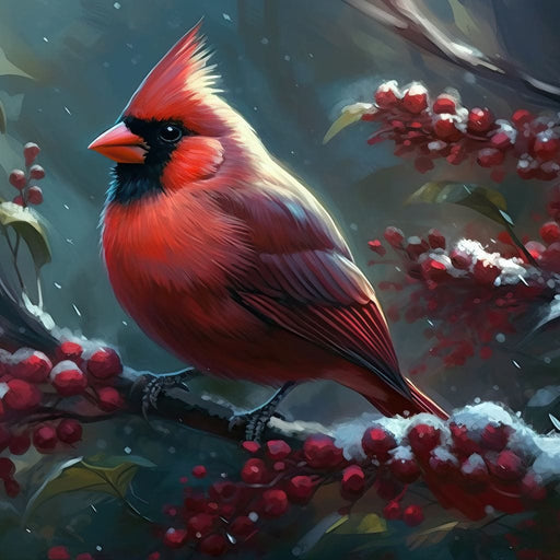 Winter Cardinal - Neal Hackett Canvas Print