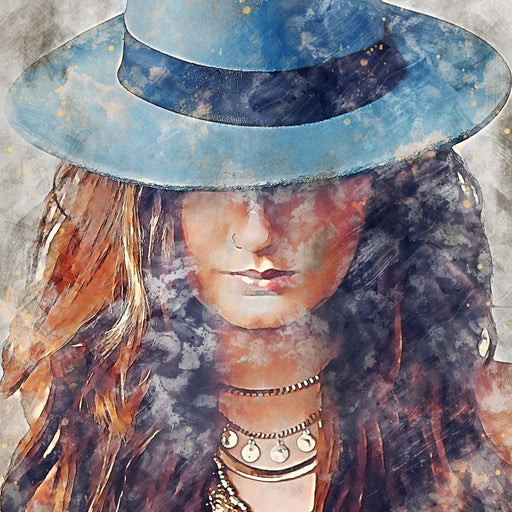 Girl in a Hat - Mateo Canvas Print