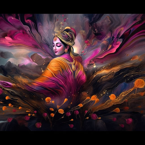 Blissful Krishna Canvas Print