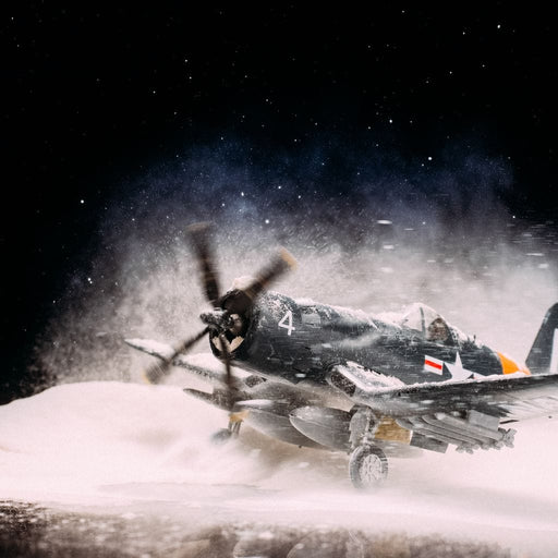 Snowy F4-U Corsair Canvas Print