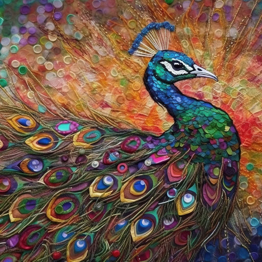 Peacock Fantasy Canvas Print