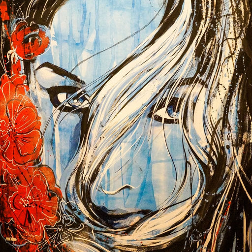 Blue Girl Canvas Print