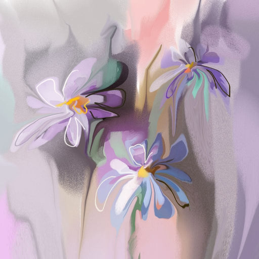 Purple Daisies Canvas Print