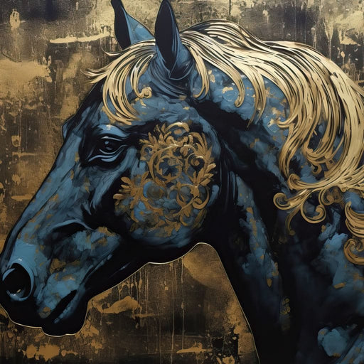 Gilded Royal Horse Canvas Print