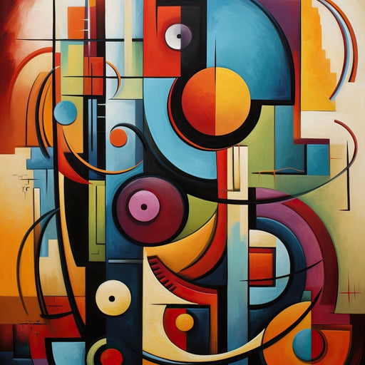 Mosaic of Colorful Cubism Canvas Print