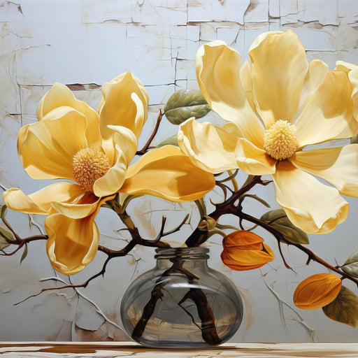 Yellow Magnolia Tree 6 - Wildrose Creations Canvas Print