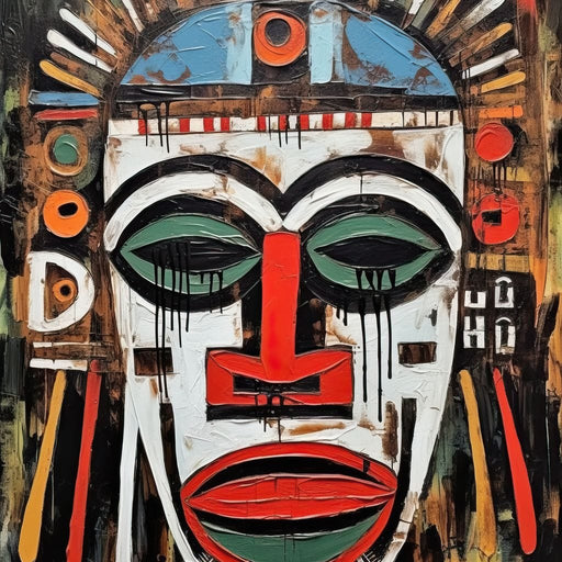 Tribal Mask 17 - Sakeem Gibbs Canvas Print