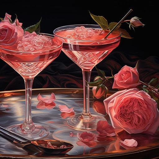 Rose Infused Mocktails Canvas Print