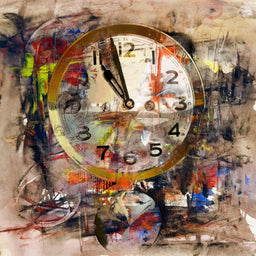 Abstracted Paint Canvas – ClockCanvas