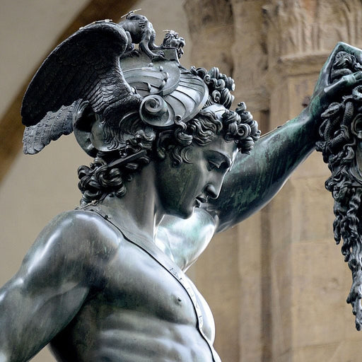 Perseus - Medusa Slayer - Canvas Print - unique 5 panel wall art of greek mythology - make a statement in any room when you hang this painting | NicheCanvas