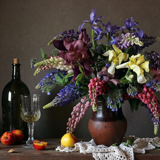 Lupines & Irises Canvas Print