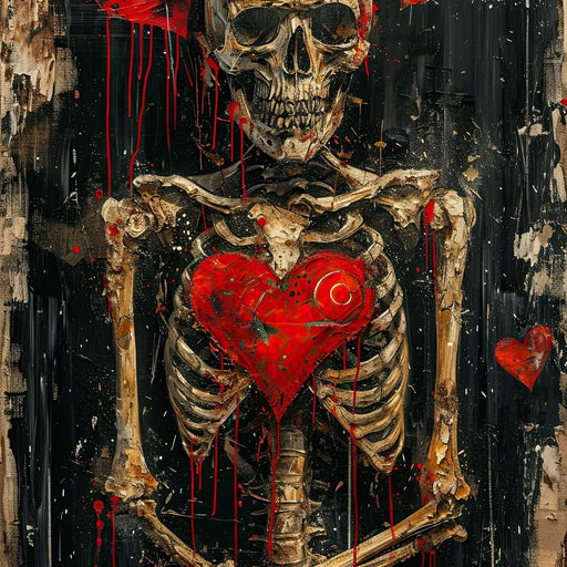 Romantic Skeleton 3 - Raven Blackwood Canvas Print