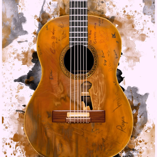 Willie Nelson's Trigger Acoustic Guitar - Abraham Szomor Canvas Print