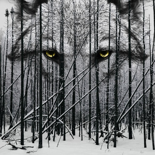 Wolf Winter Woods - Johanjjf Canvas Print