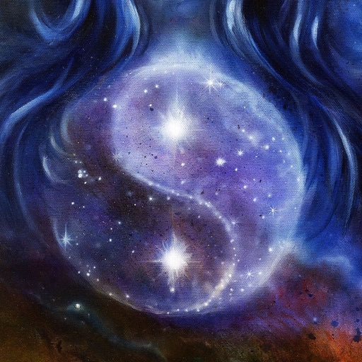 Yin Yang Stars Canvas Print