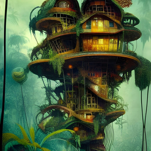 Magical Dr Seuss Tree House - Johanjjf Canvas Print