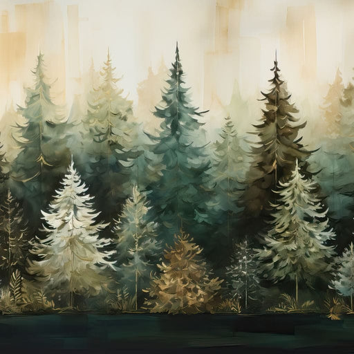 Pine Trees Forest Canvas Print