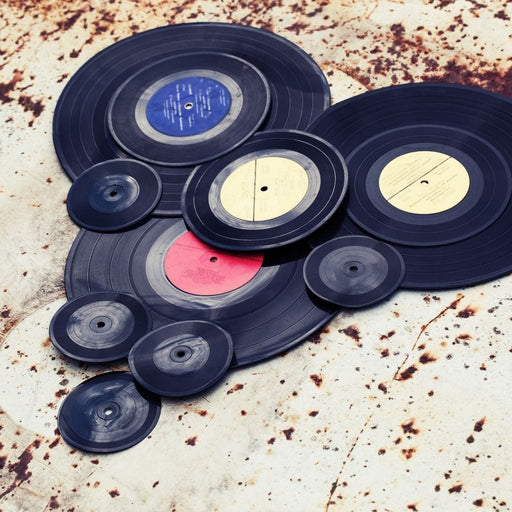 Heart Shaped Vinyl Records Canvas Print