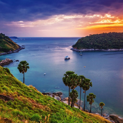 Boats Watching the Sunset framed canvas