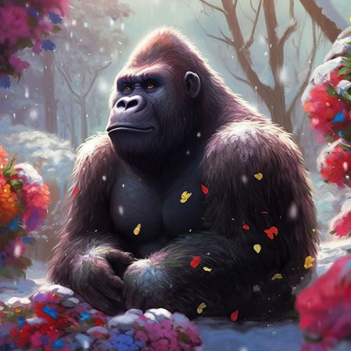 Winter Gorilla - Neal Hackett Canvas Print