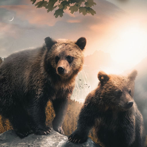 Sunset Bears - Zenzdesign Canvas Print