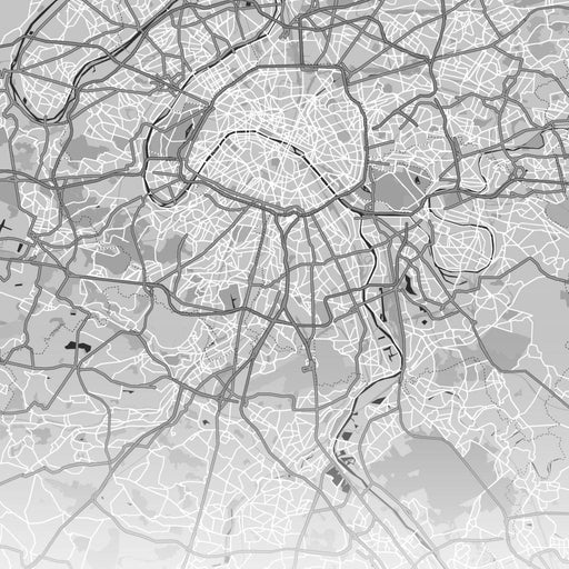 Map of Paris, France Canvas Print