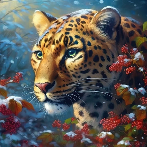 Winter Jaguar - Neal Hackett Canvas Print