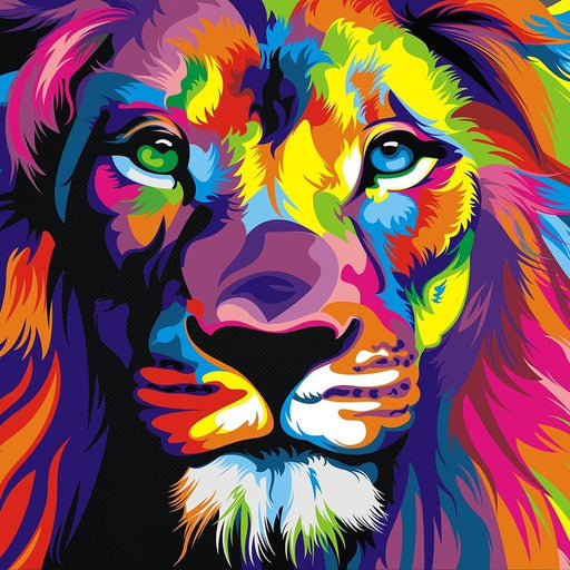 Be The Lion - Canvas Print - beautiful and colorful wall decor of a lion pop art - this canvas art is perfect for adding an eye-catching accent in your room | NicheCanvas