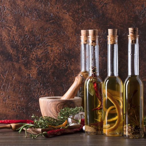 Olive Oil Set Canvas Print