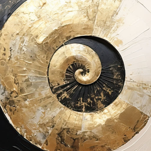 Golden Nautilus Swirl - Tanni Cylon Canvas Print