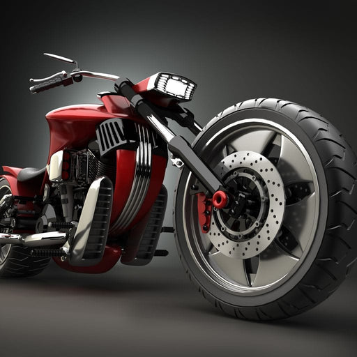 Concept Motorcycle - Canvas Print - 5 panel wall art of a vintage motorcycle - this photorealistic art print is perfect to hang to your home and office | NicheCanvas