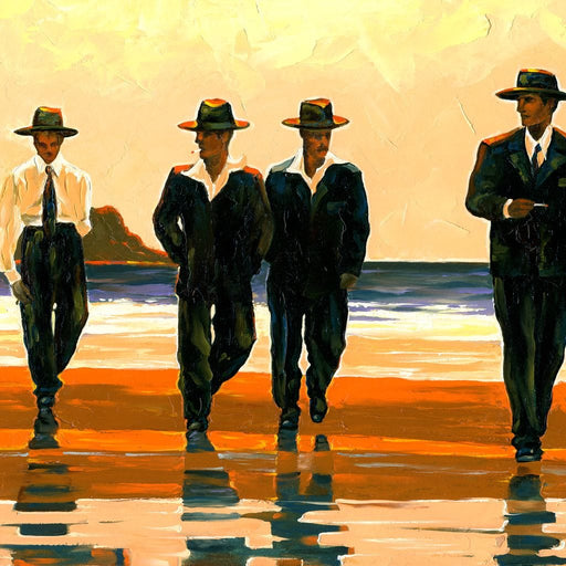 Men's On The Beach Canvas Print