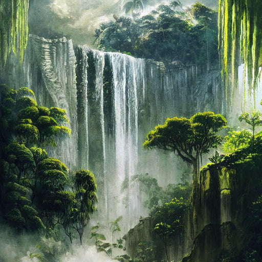 Waterfall in the Jungle Canvas Print