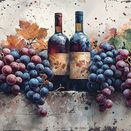 Wine & Grapes Canvas Print