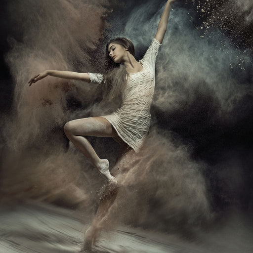 Ballet Dancer in the Desert Canvas Print