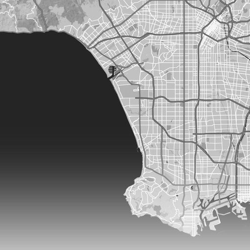 Map of Los Angeles, USA Canvas Print