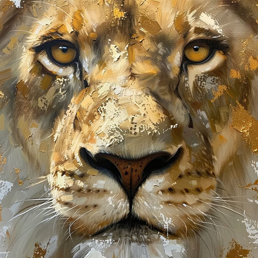 Golden Gaze of the Sovereign Canvas Print