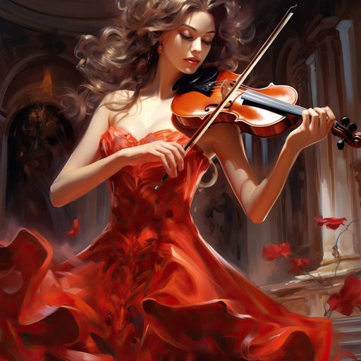 Elegance Strumming the Strings Canvas Print