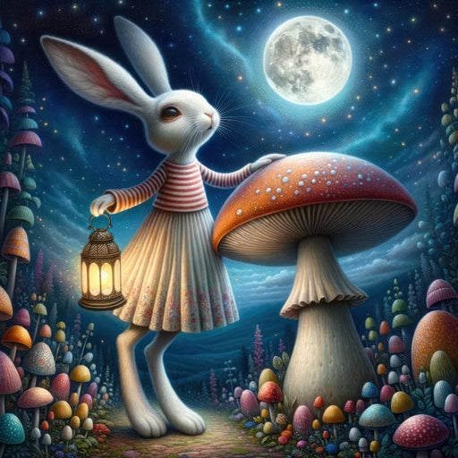 Whimsical Moonlight Meander - TooplesArt Canvas Print