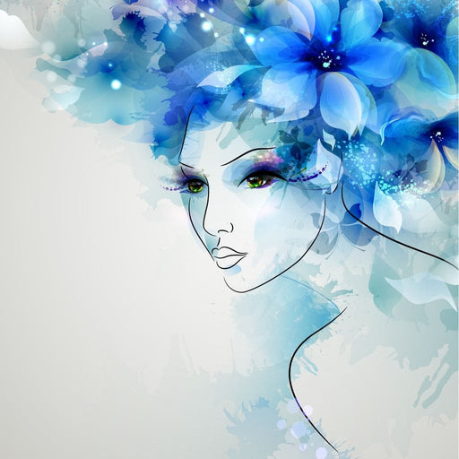 Woman with Floral Hat Canvas Print