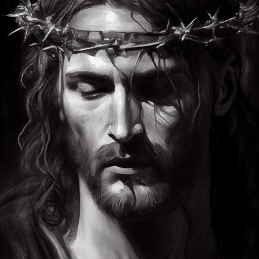 Black & White Jesus Portrait - Neal Hackett Canvas Print