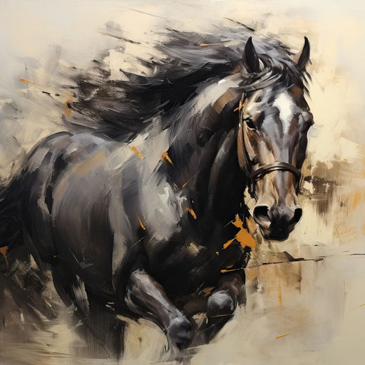 Surreal Black Horse Canvas Print