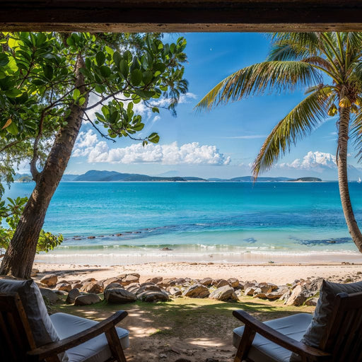 Tropical Serenity Window Canvas Print