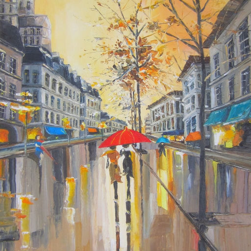 Rain in Boston Canvas Print