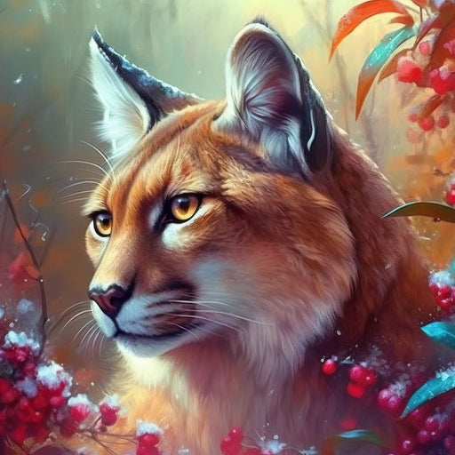 Winter Puma - Neal Hackett Canvas Print