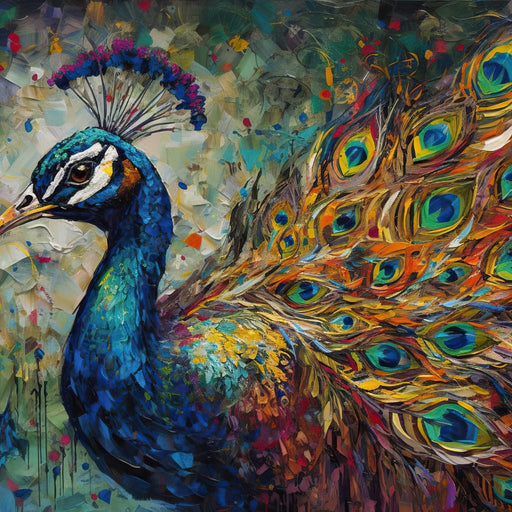 Celestial Peacock Canvas Print