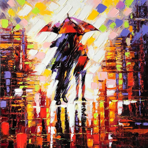 Enamoured Under The Umbrella Canvas Print