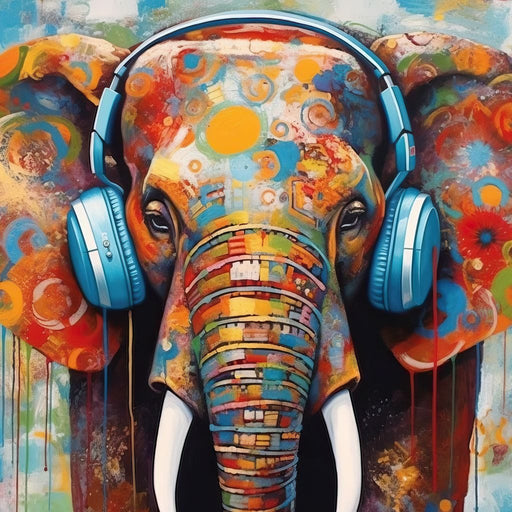 Elephant's Echoing Melody Canvas Print